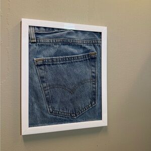 vintage jean wall decor
